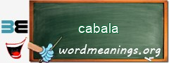 WordMeaning blackboard for cabala